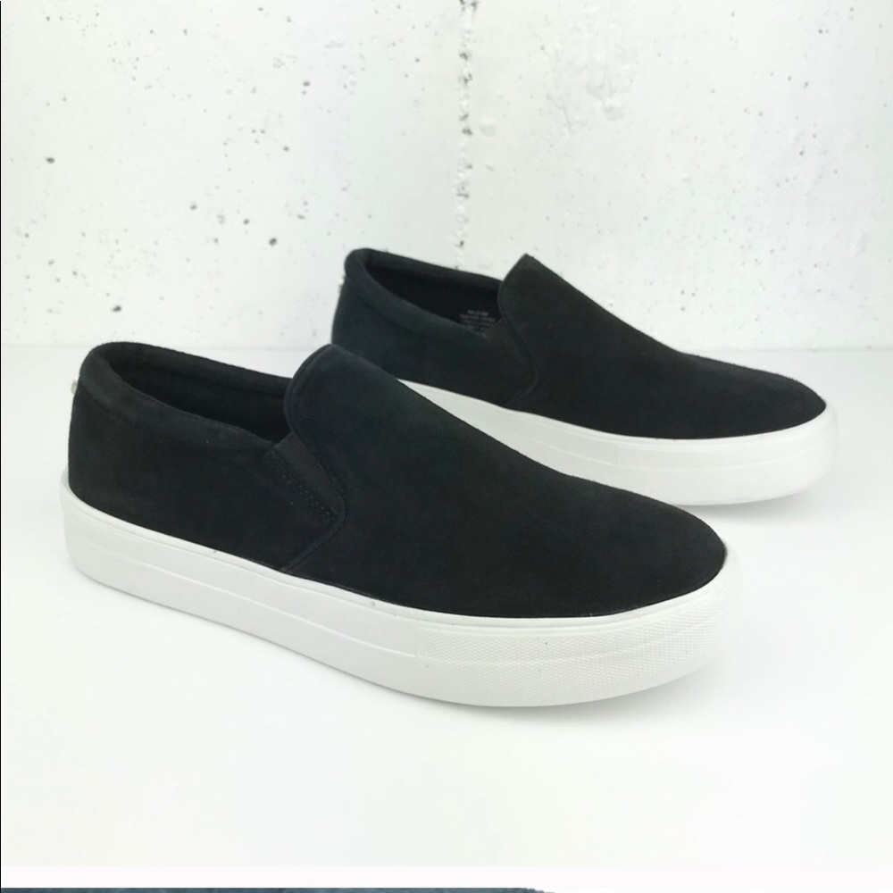 Steve Madden Gills Sneakers Black Suede Size 9 NEW